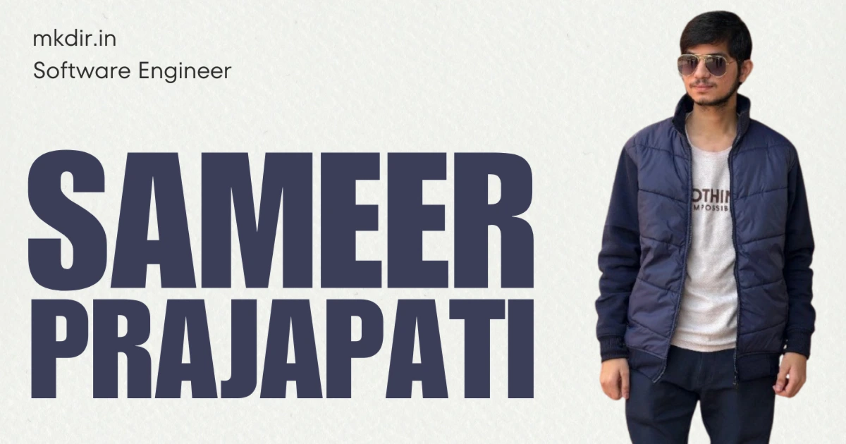 Sameer Prajapati - Full Stack Web Developer